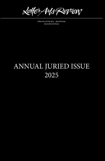Letter Arts Review Annual Juried Issue (39.4) INTERNATIONAL SINGLE ISSUE (Copy)